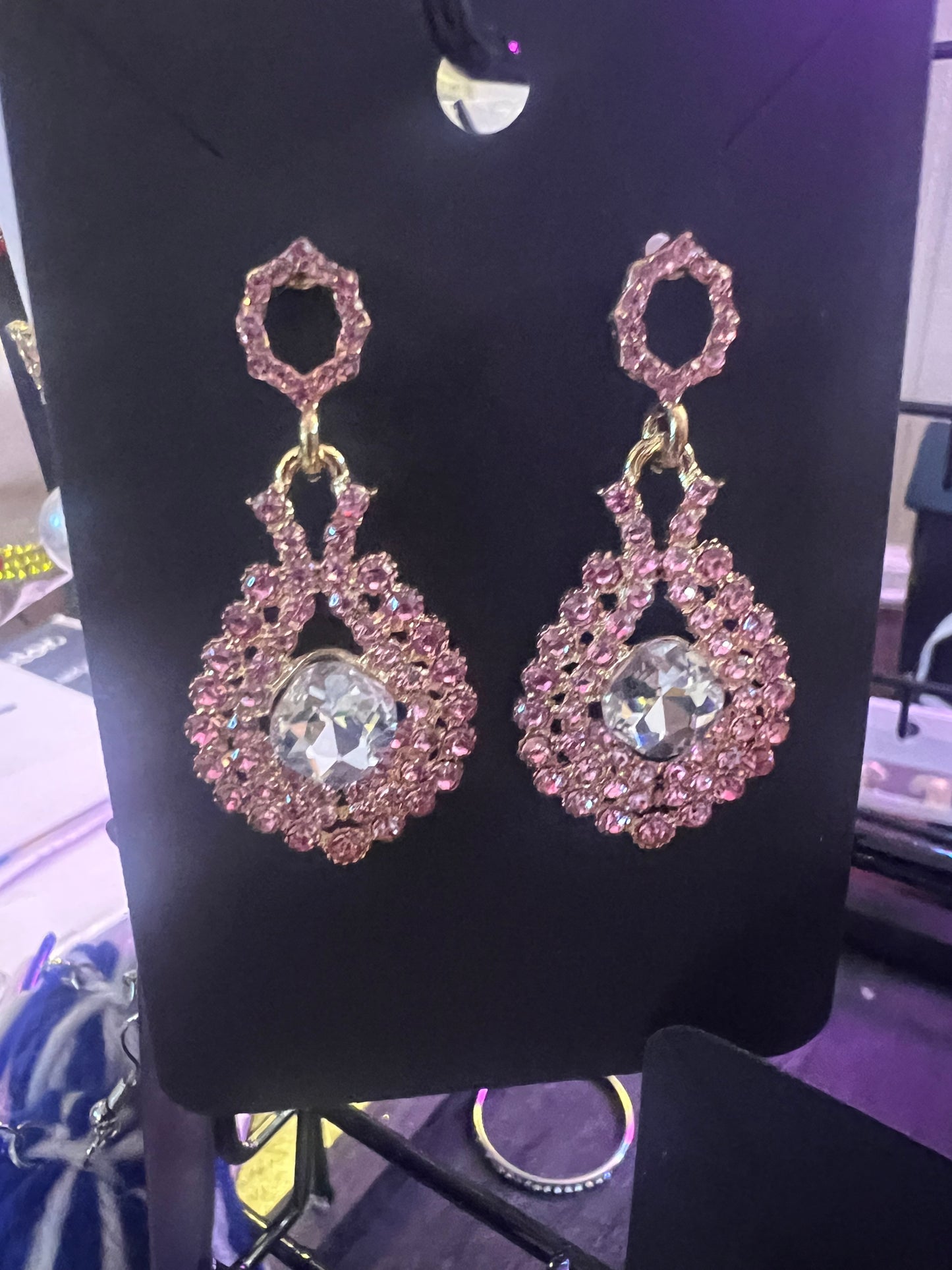 Pink Spa-dazzle Earrings