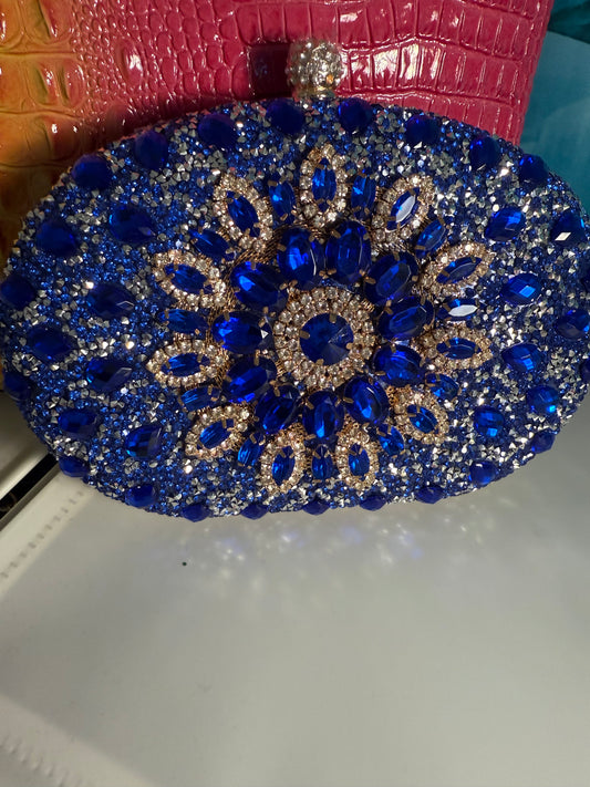 Blue Gemstone Clutch