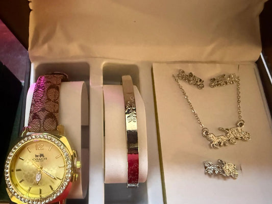 Coach Luxury Watch and Jewelry Set